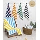 preview thumbnail 8 of 6, American Soft Linen, Premium Cotton 4 Pack Beach Towels, 30 x 60 Cabana Striped Pool Towels