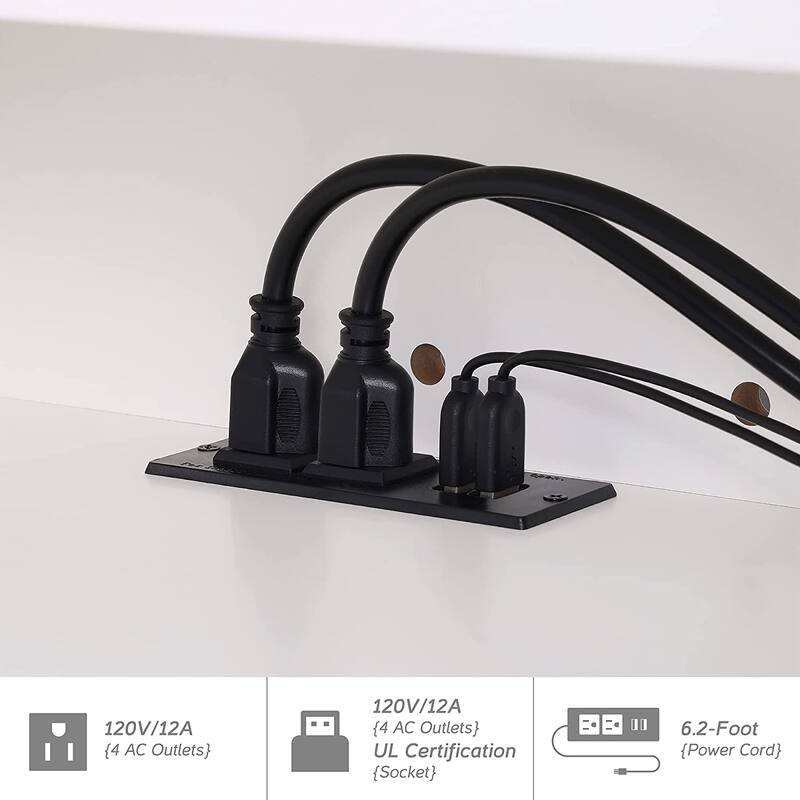 FITUEYES Floating TV Stand With Charging Station, Entertainment Center Under TV,Media Console Table - 70''