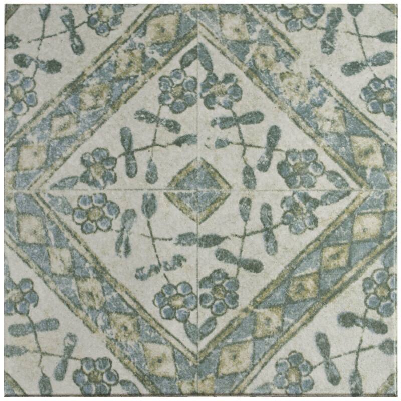 Merola Tile Klinker Retro Blanco Bergenia 12-3/4" x 12-3/4" Ceramic Floor and Wall Tile