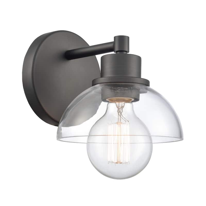 Elk Home Julian Brushed Gold With Glass Shade 2 Light Vanity Light