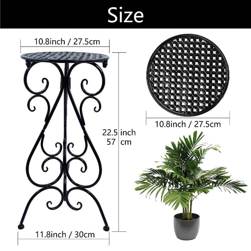 Metal Plant Stand Indoor Outdoor - 13.78 x 13.78x 22.5 inches