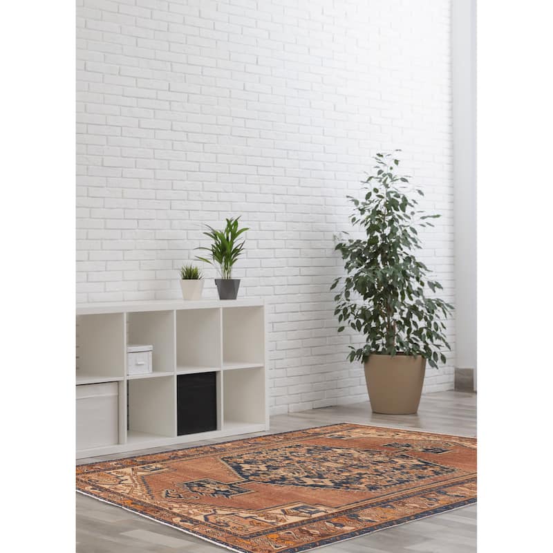 ECARPETGALLERY Hand-knotted Antalya Vintage Brown Wool Rug - 4'2 x 6'8