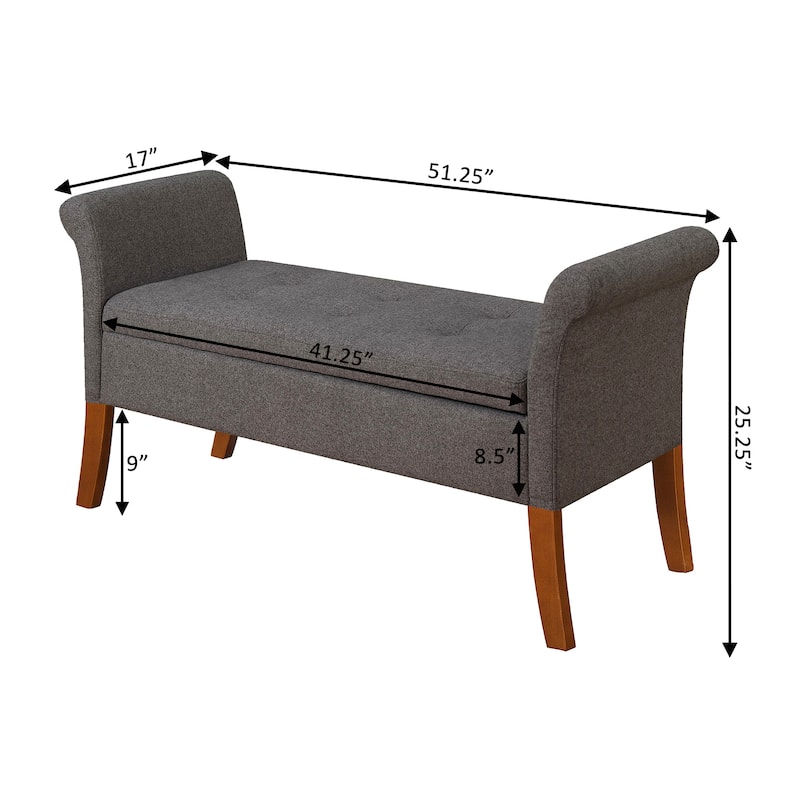 Convenience Concepts Designs4Comfort Garbo Entryway Storage Bench