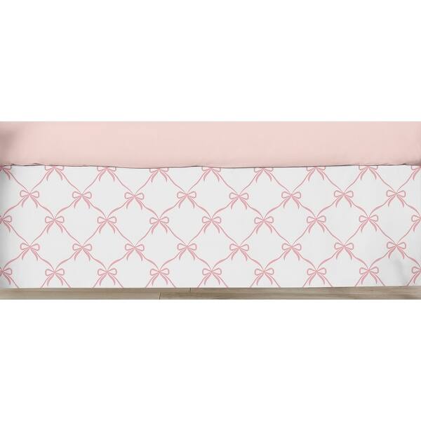 slide 2 of 6, Sweet Jojo Designs Pink Bows Girl Crib Bed Skirt - Blush and White Bow for the Ballerina Ballet Dancer Princess Collection