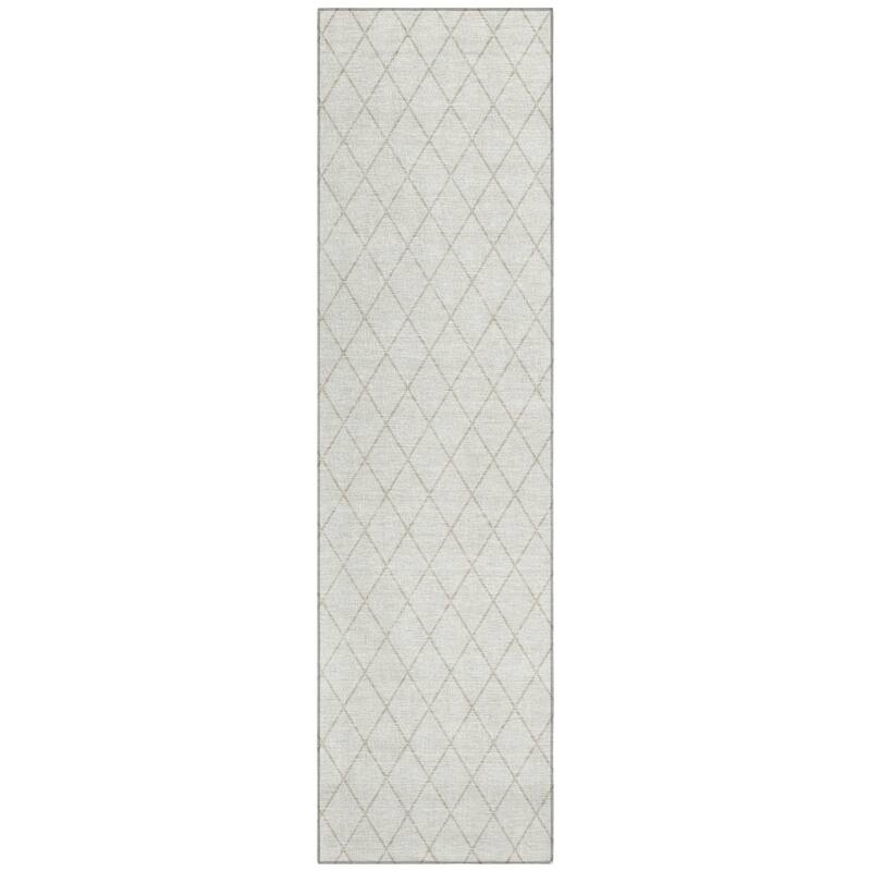 Machine Washable Indoor/ Outdoor Chantille Diamond Trellis Rug