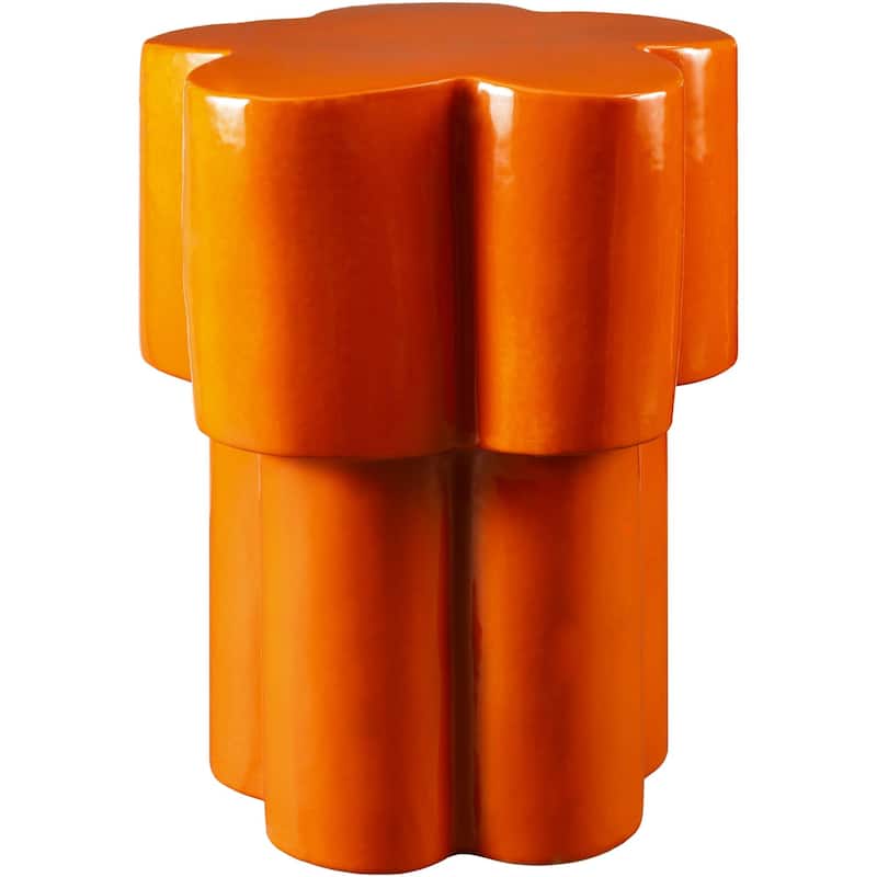 Livabliss Falkland Road Modern Garden Stool - Orange