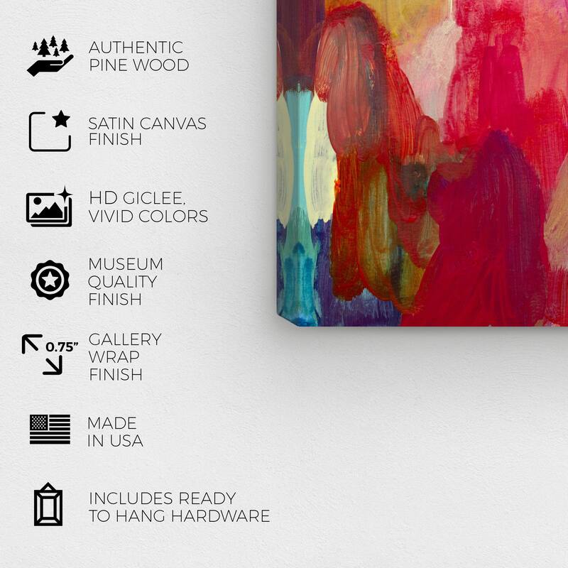 Wynwood Studio Canvas Abstract Firework Reflection II Pink and Light Yellow Modern & Contemporary Wall Art Canvas Print