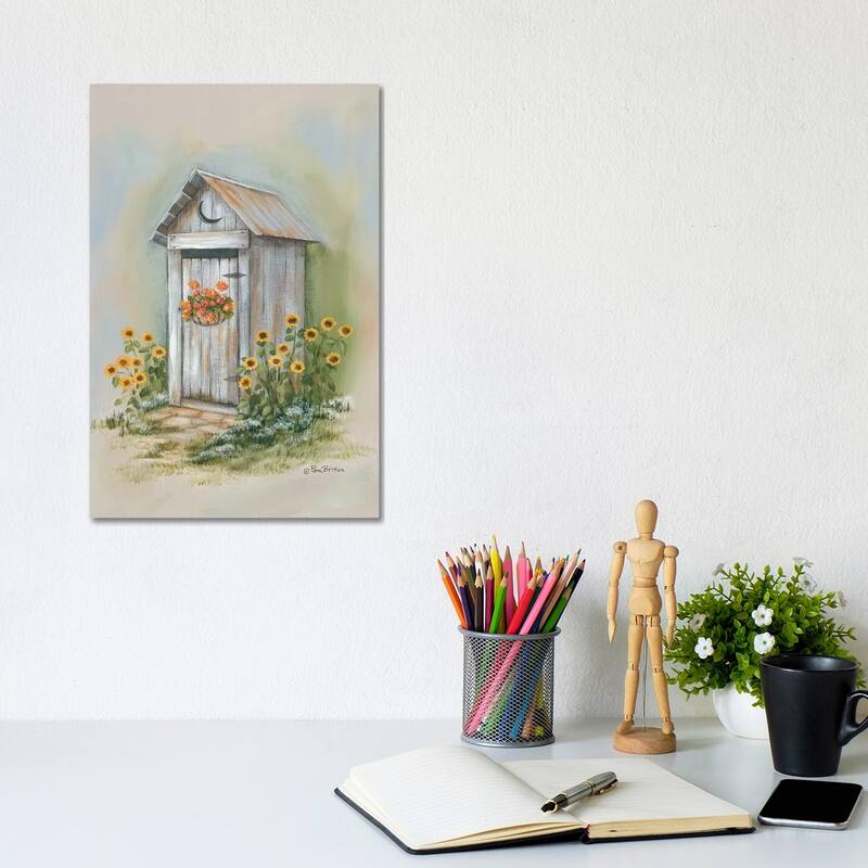 iCanvas "Country Outhouse I" by Pam Britton Canvas Print - 12x8x0.75