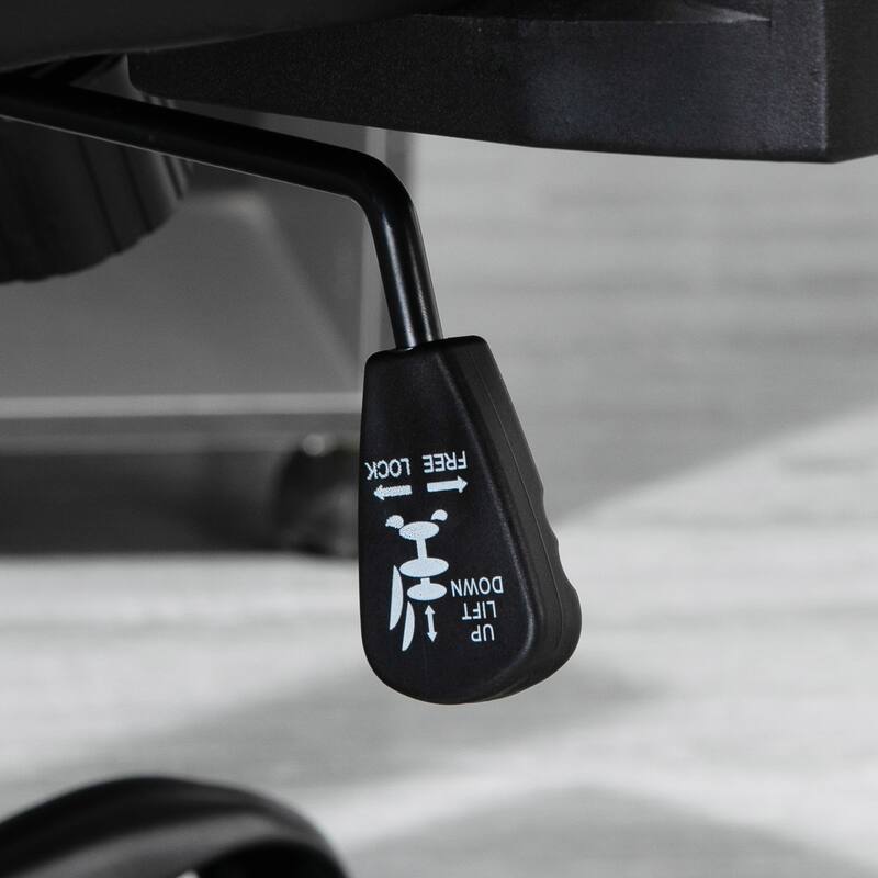 Vinsetto Office Desk Chair High-Back Faux Leather Executive Conference Task Chair with Rocking Function, 360 Swivel Wheel, Black