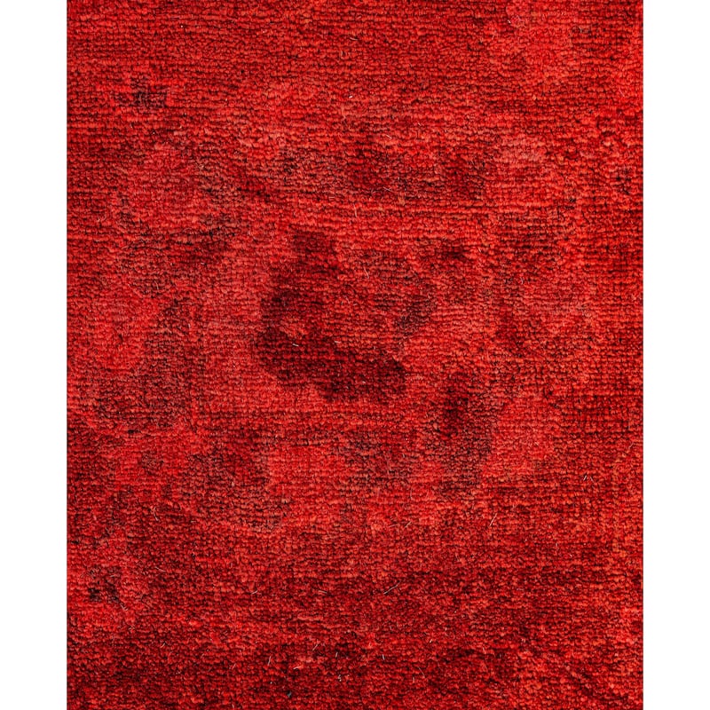 Overdyed One-of-a-Kind Hand-Knotted Area Rug - Red - 2' 7" x 12' 10"