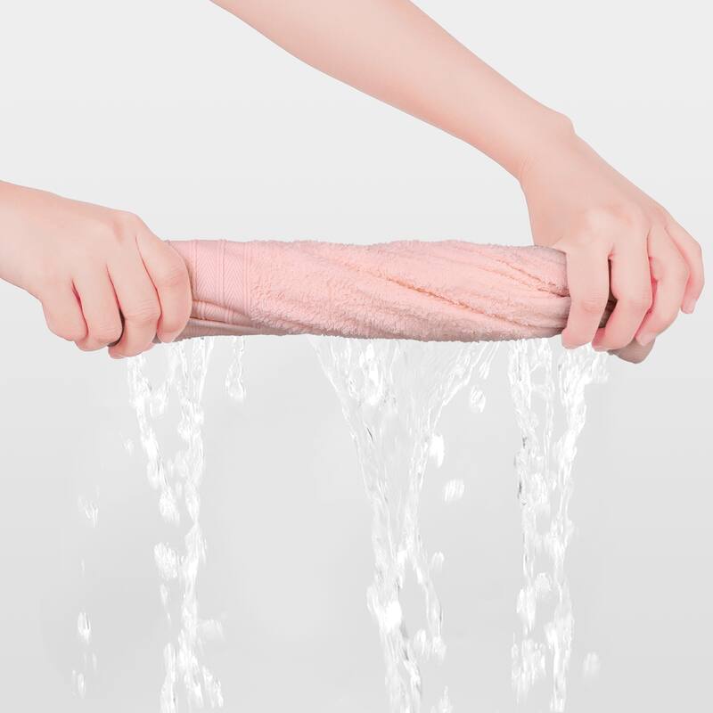 Striped Cotton Bath Washcloths, Absorbent Face Towels, Face and Body Wash Cloth Towels for Hotels, Spa 14" x 14"