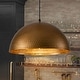 preview thumbnail 37 of 50, 1-Light Industrial Farmhouse Oversized Pendant Gold Leaf Hammered Semi-Sphere Dome Pendant Light for Kitchen Island