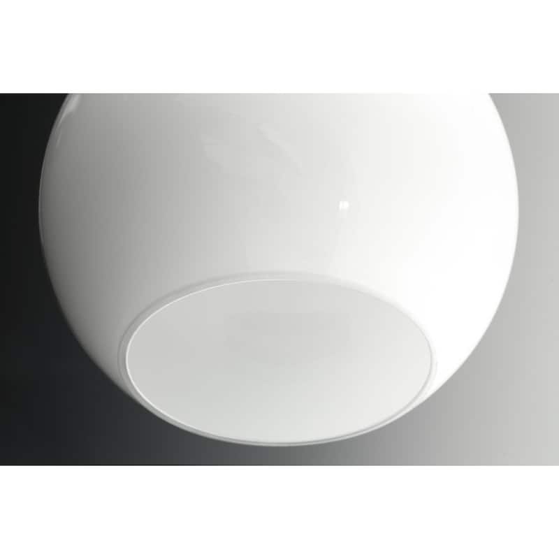 Carisa Collection Four-Light Brushed Nickel Opal Glass Mid-Century Modern Bath Vanity Light - 10" x 32.75" x 8"