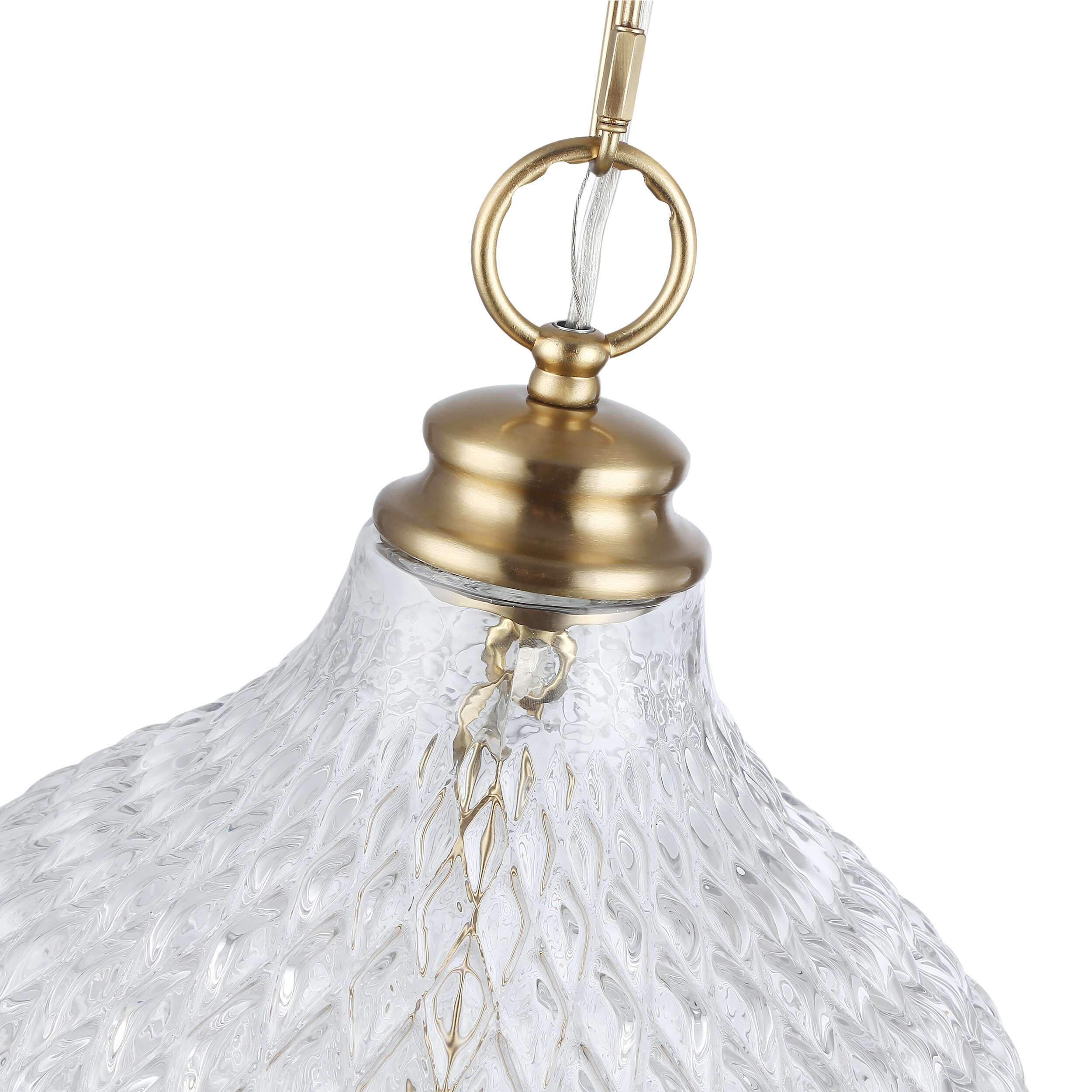 アプレミディ～午後～ Adeline 3-Light Pendant in Modern Brushed Gold with Clear