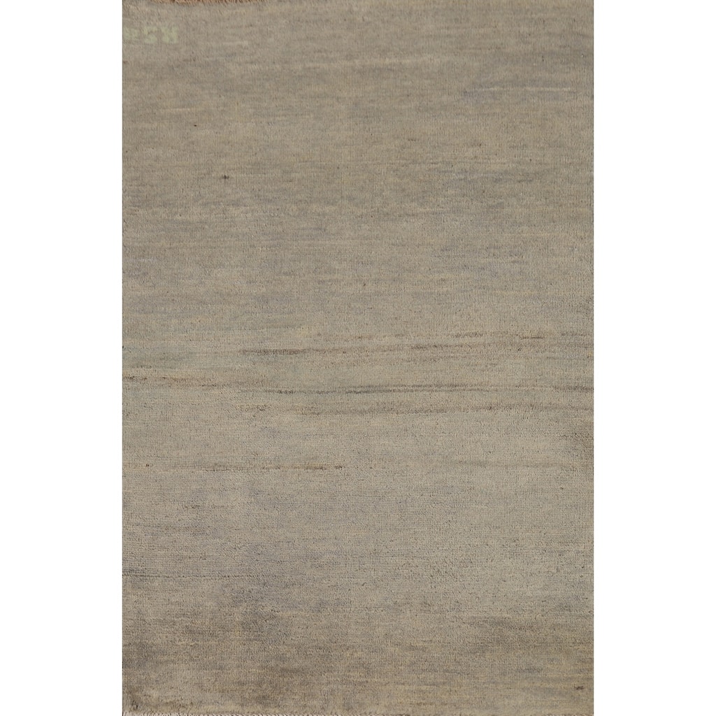 Hand Knotted Oriental 100% Wool Carpet Modern Modern Multi-Colored Gabbeh Area Rug - 3' 11'' X 2' 5''