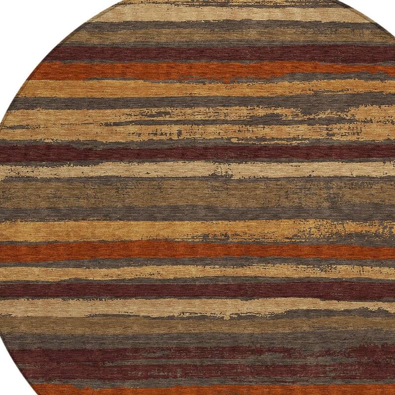 HomeRoots Striped Transitional Rectangle Outdoor Rug