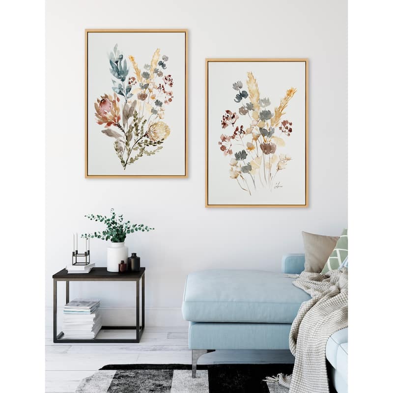 Kate and Laurel Sylvie Wildflower Canvas Art by Sara Berrenson