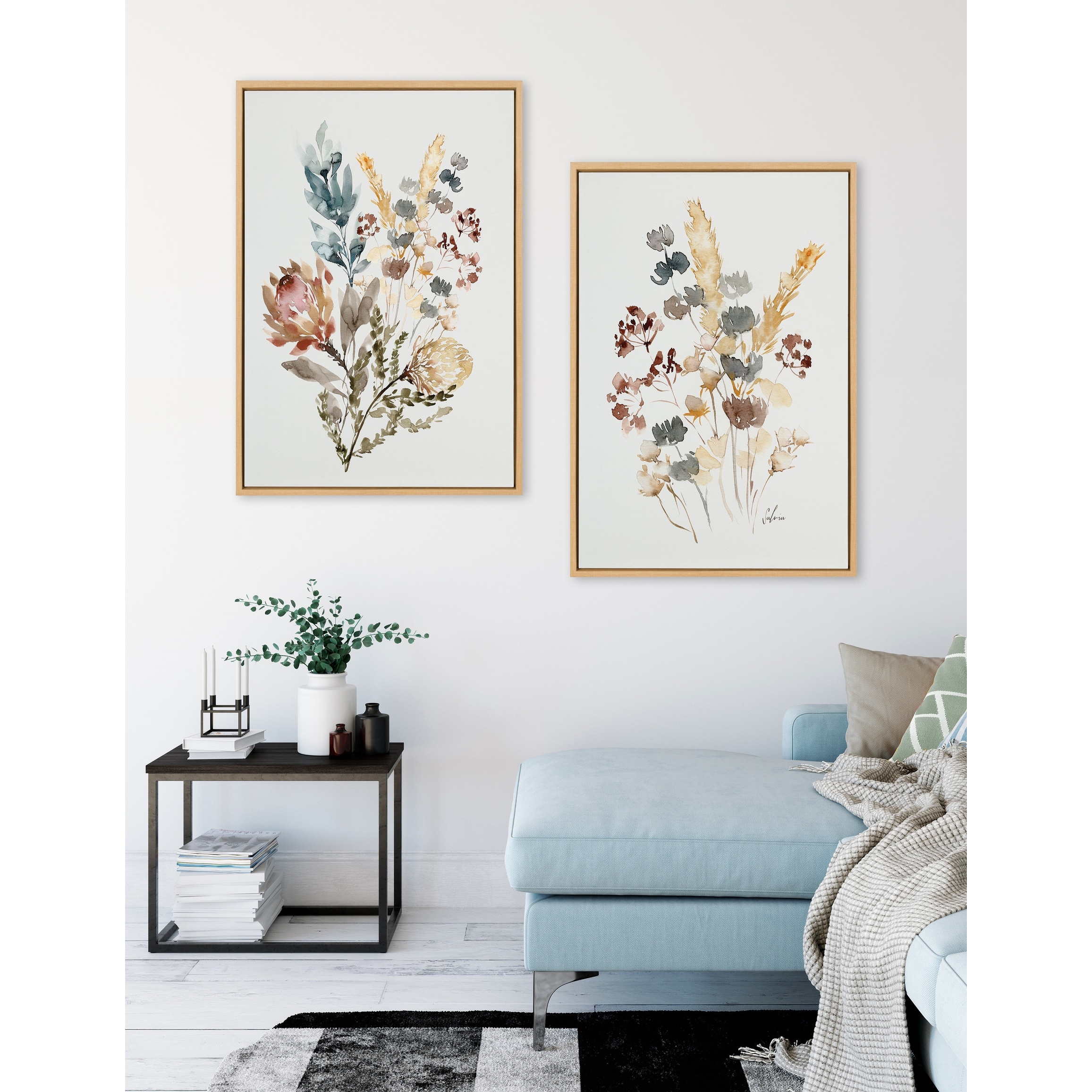 Kate and Laurel Sylvie Wildflower Canvas Art by Sara Berrenson