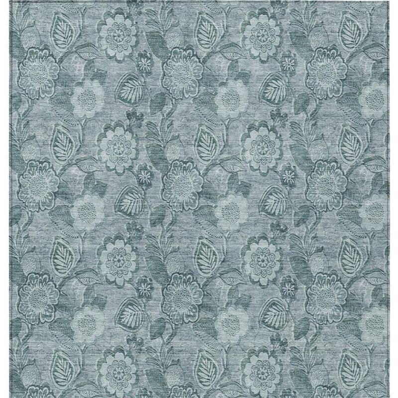 HomeRoots Floral Transitional Rectangle Outdoor Rug