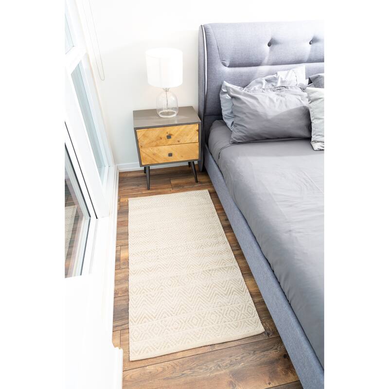 Fabstyles Herringbone Flatweave Cotton Area Rag Rug for Living Room