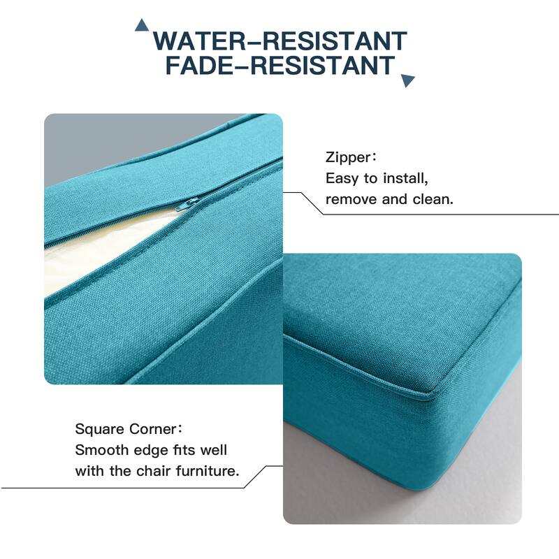 Pocassy 22"x24"x6" Inch Thick Cushions Pillows Indoor Outdoor Cushion 5 Set