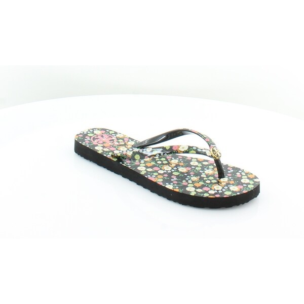 tory burch floral flip flops