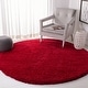 preview thumbnail 23 of 187, SAFAVIEH California Premium Shag Izat 2-inch Thick Area Rug 4' Square - Mushroom - Square