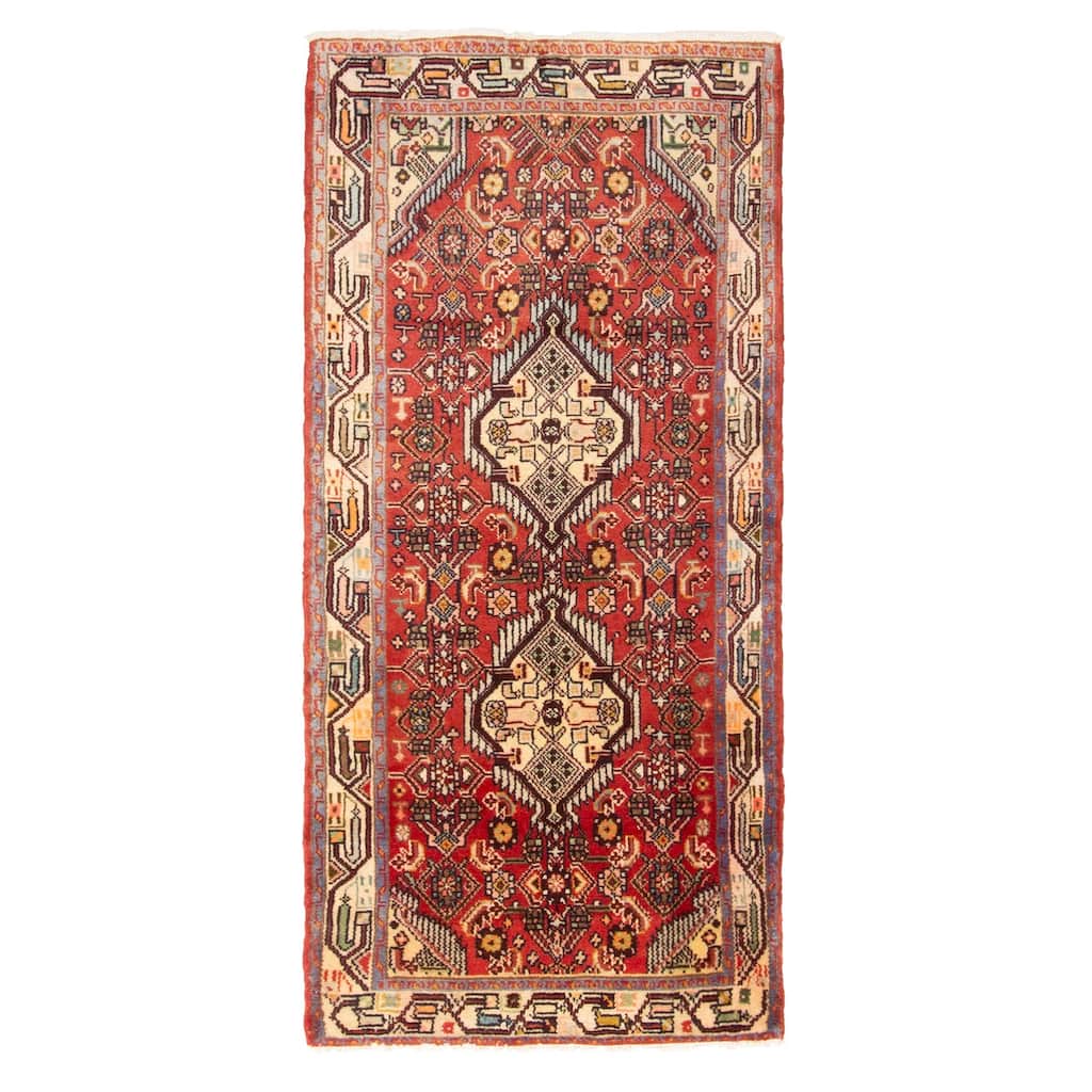 ECARPETGALLERY Hand-knotted Anadol Red Wool Rug - 2'10 x 5'6