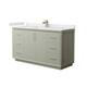 Option Light Green / White Cultured Marble Top / Satin