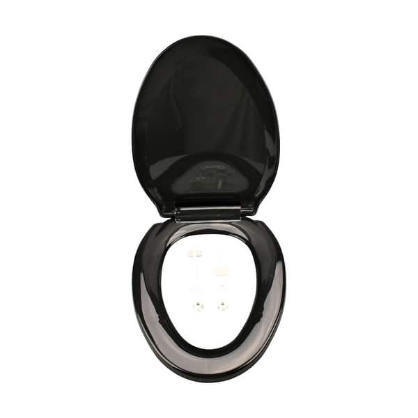 EuroShowers Rainbow Soft Close Black Toilet Seat with Top & Bottom Fixings EuroShowers Rainbow Soft Close Black Toilet Seat with Top & Bottom Fixings