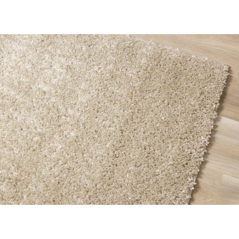 Taylor Collection - Plush Beige Shag Area Rug
