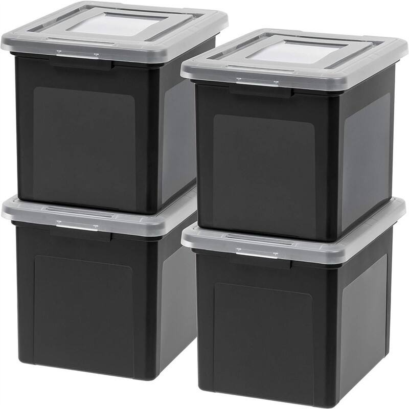 Letter/Legal File Tote Box - Black