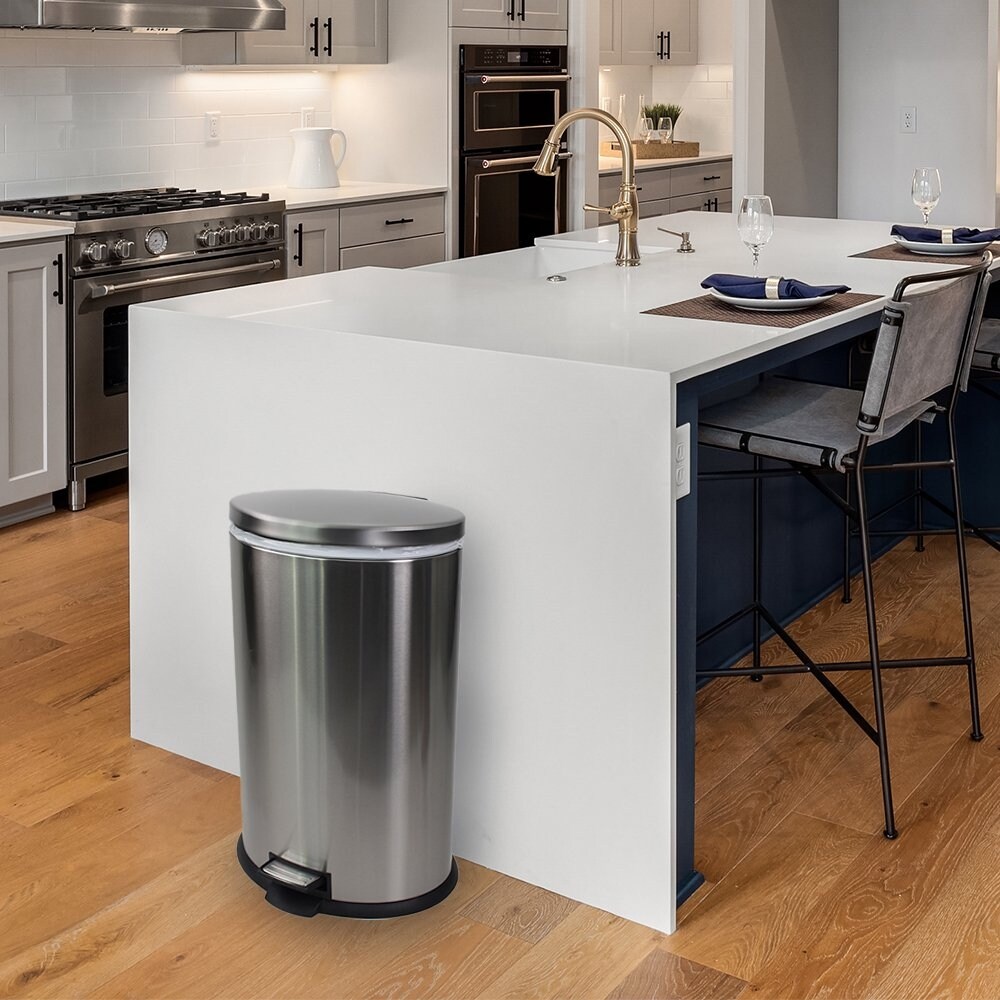 Kitchen Trash Can 8 Gallon and 1.3 Gallon Stainless Steel