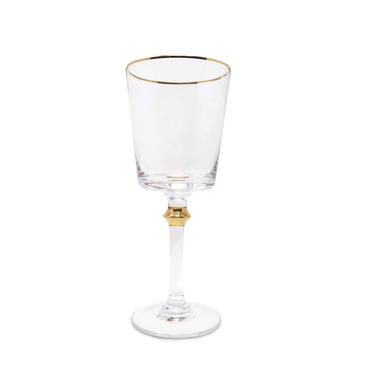 Water Glasses with Gold, Set of 6