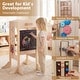 preview thumbnail 8 of 8, Gymax Foldable Toddler Step Stool Wooden Kitchen Standing Tower w/ - Natural