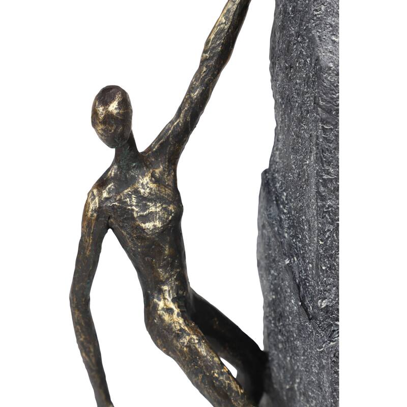 Bronze Polystone Industrial Sculpture People 19 x 6 x 5 - 6 x 5 x 19