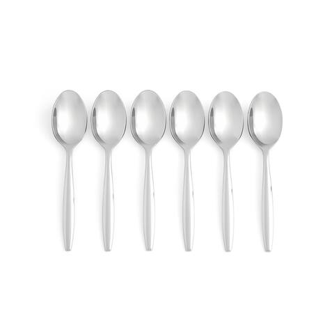 Portmeirion Sophie Conran Arbor Stainless Steel Dessert Spoons - Set of 6 - 5.7"