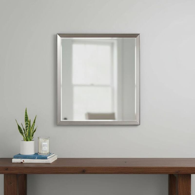 HomeRoots 44" Silver Framed Accent Mirror - 34.00 in. x 44.00 in. x 3.00 in. - 34.00 in. x 44.00 in. x 3.00 in.