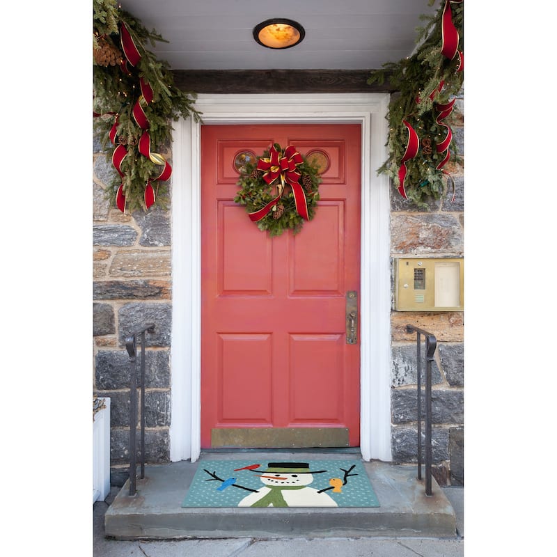 Liora Manne Frontporch Snowman And Friends Indoor/Outdoor Mat - 1'8" x 2'6"