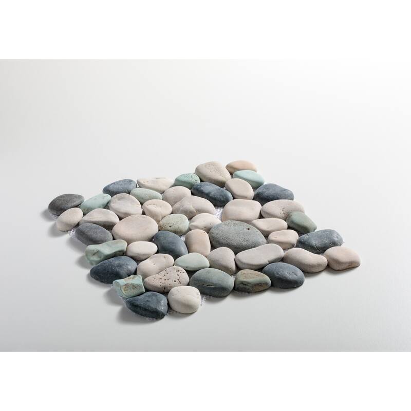 Classic Pebble 11 in. x 11 in. Mesh-Mounted Mosaic Wall and Floor Tile