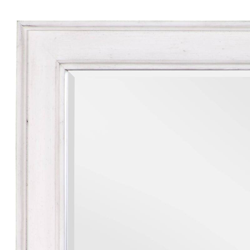 Weathered White Finish Mirror