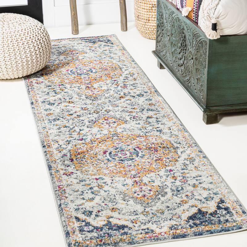 JONATHAN Y Indhira Ornate Boho Medallion Area Rug