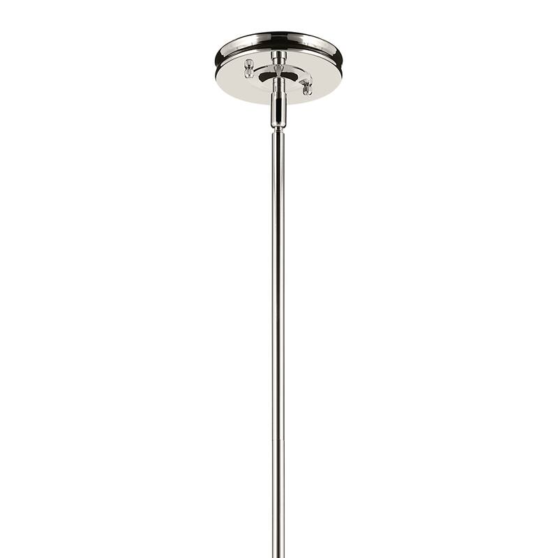 Kichler Lighting Laria 9.75 Inch 1 Light Pendant with Opal Glass in Polished Nickel