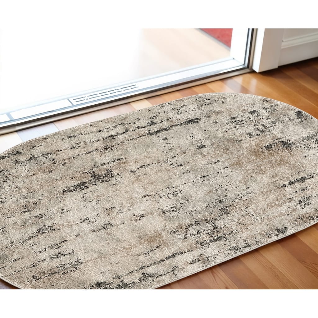 Mepoc Power Loomed Abstract Modern Area Rug By HomeRoots - 60' X '36' X '0.32