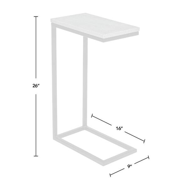FirsTime & Co Galvanized Dakota C Side Table 16 x 9 x 26 inches Silver Metal FirsTime & Co Galvanized Dakota C Side Table 16 x 9 x 26 inches Silver Metal