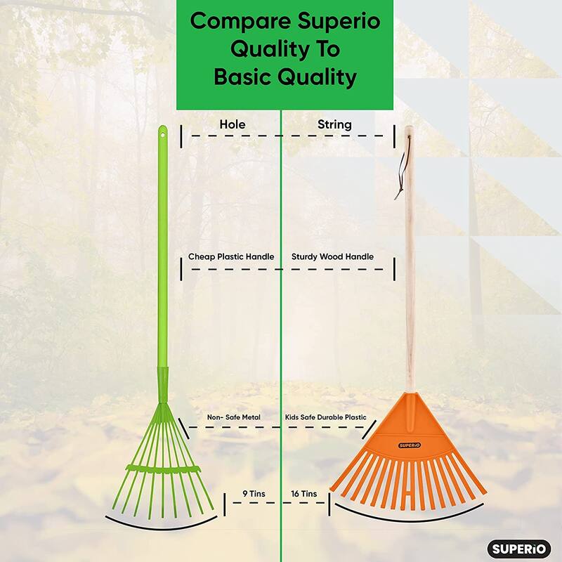 Kids Rake with 24" Hardwood Handle - Kids size