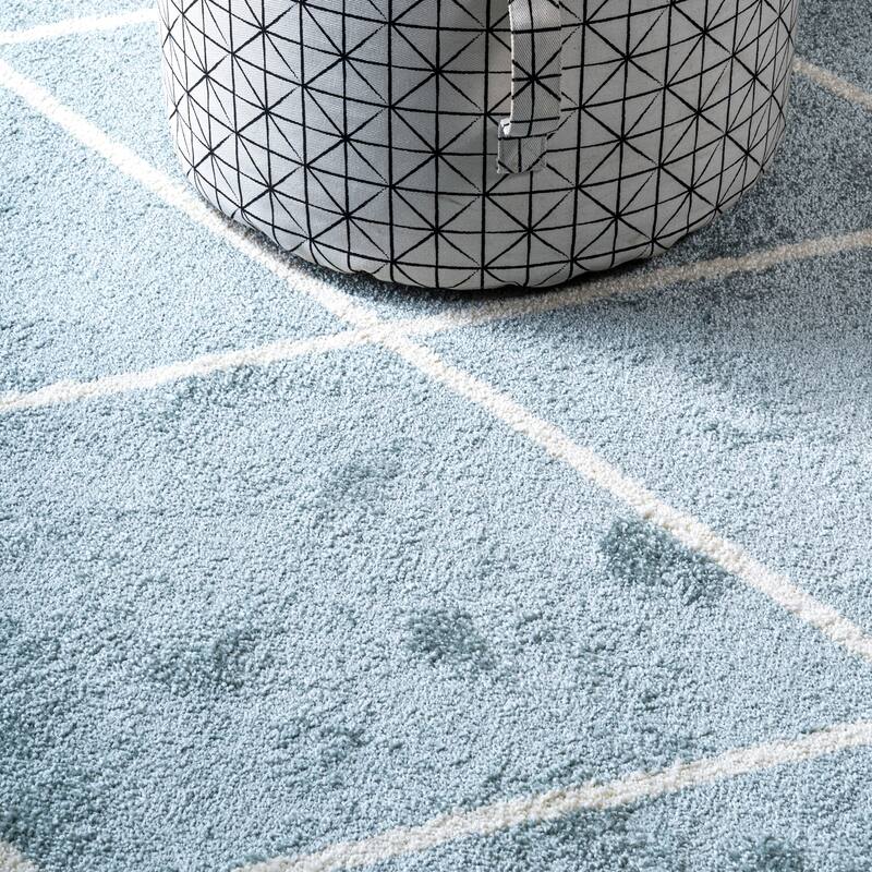 JONATHAN Y Viscon Minimalist Diamond Trellis Area Rug