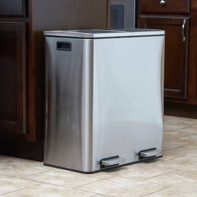 Household Essentials Dual Compartment Trash Can - 14.2"L x 23.0"W x 25.6"H