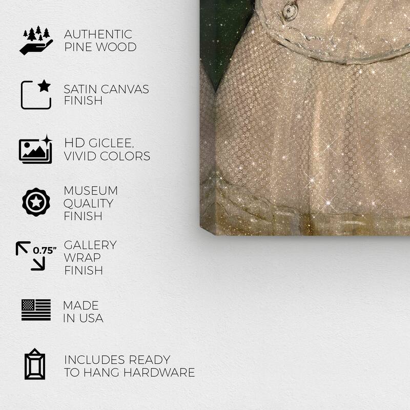Wynwood Studio Canvas Fashion and Glam Glamorous Victoria Gold and Traditional Wall Art Canvas Print