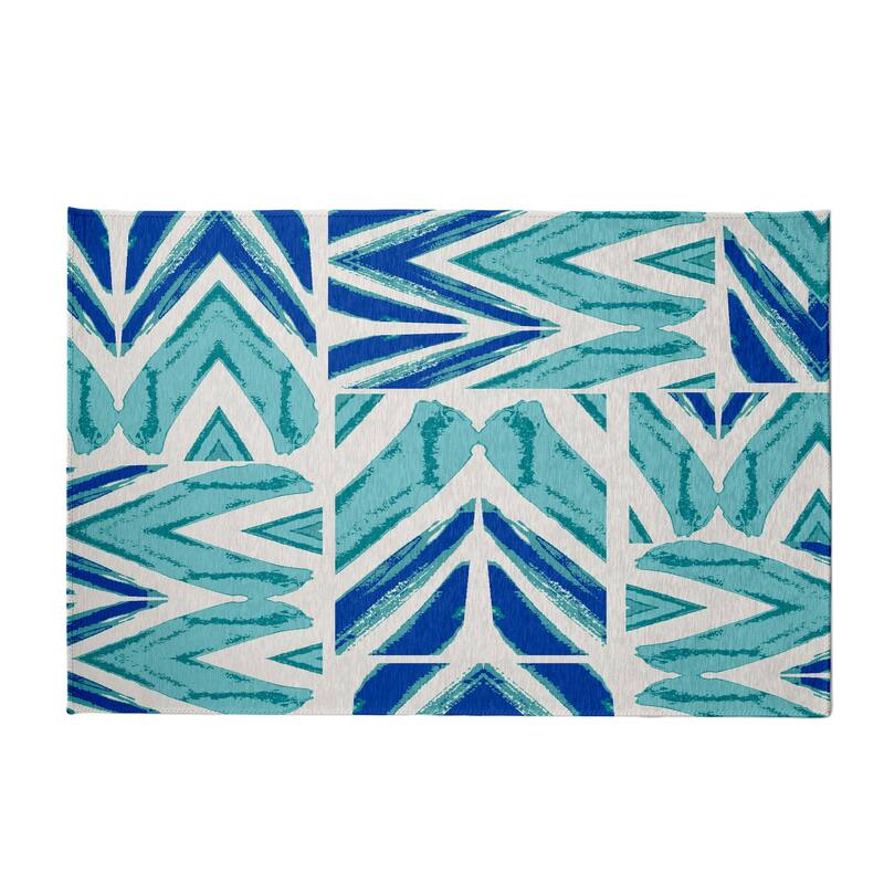 Urban Graffiti Rug - 2' x 3' - Teal